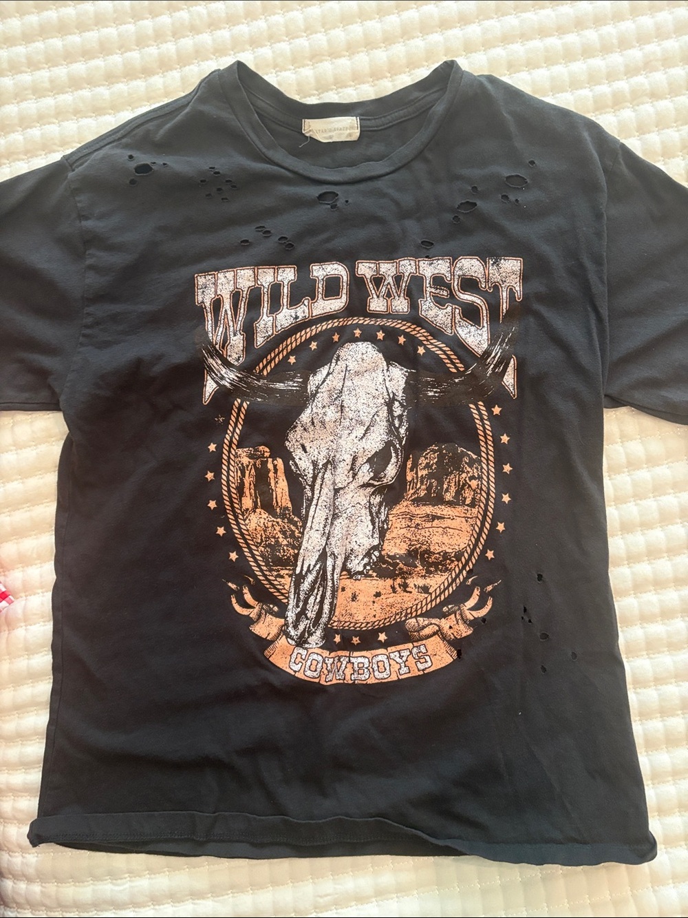 ALTAR’d STATE Wild West Cowboys Graphic Tee - Black with Tan Print